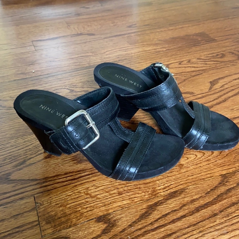 Nine West Black Sandals Sz 6